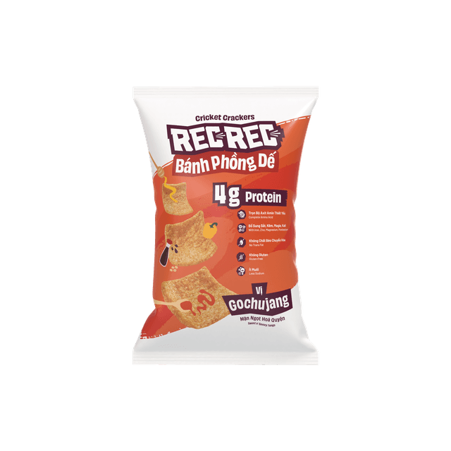 Cricket Snack Bánh Phồng Dế RecRec Vị Gochujang