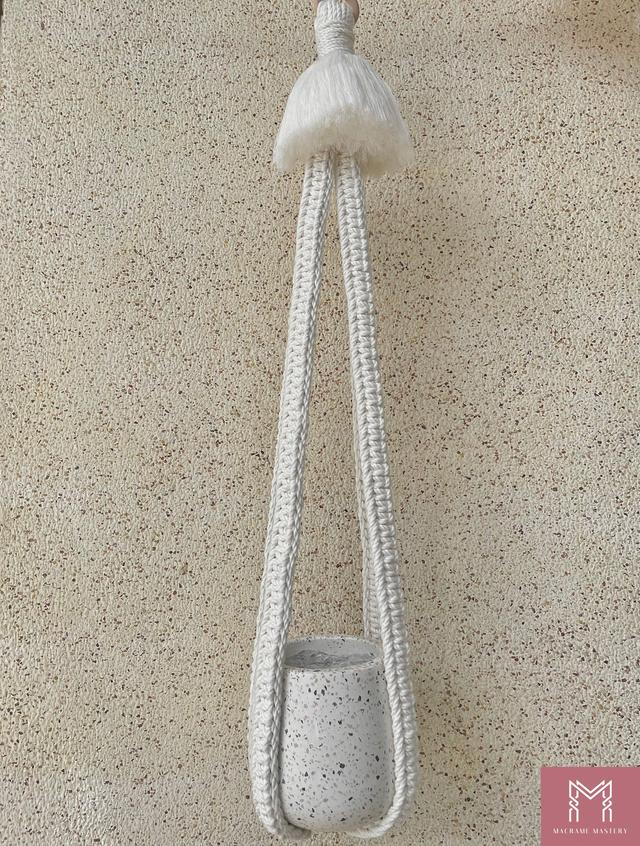 Macrame Plant Hanger | Handmade Boho Hanging Planter for Indoor Garden | Macrame Mastery | MM-MPH-23110401