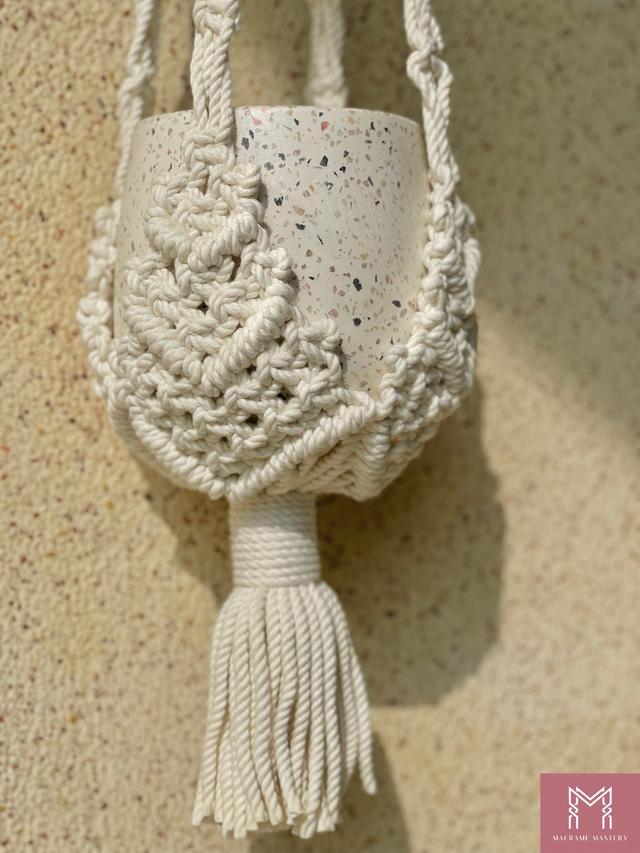 Macrame Plant Hanger | Handmade Boho Hanging Planter for Indoor Garden | Macrame Mastery | MM-MPH-23121004