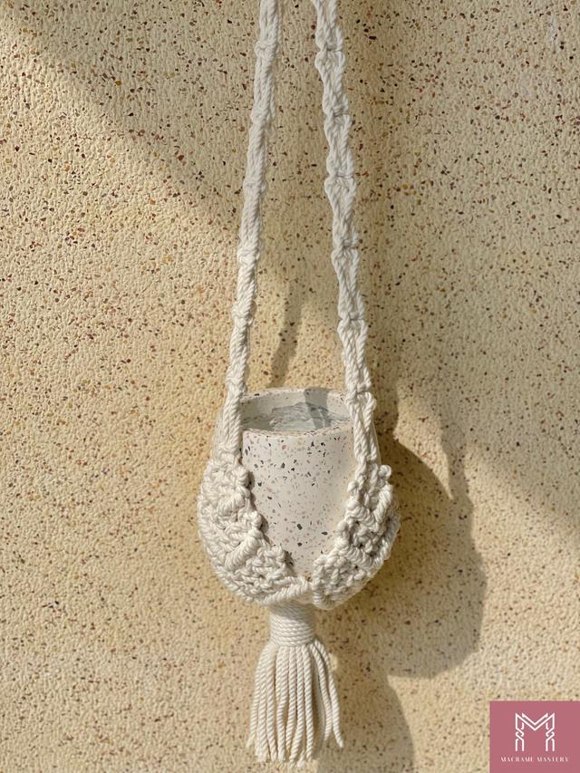 Macrame Plant Hanger | Handmade Boho Hanging Planter for Indoor Garden | Macrame Mastery | MM-MPH-23121004