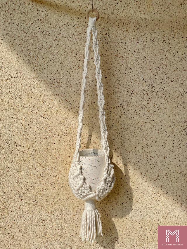 Macrame Plant Hanger | Handmade Boho Hanging Planter for Indoor Garden | Macrame Mastery | MM-MPH-23121004