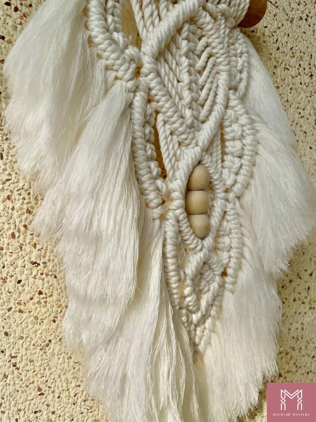 Macrame Feather Wall Decor | Handmade Boho Accent for Gallery Walls | Macrame Mastery | MM-MF-23121003