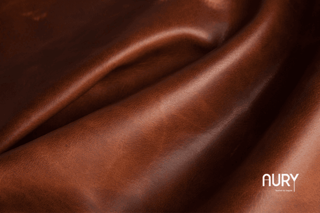 Finished cowhide for interior upholstery